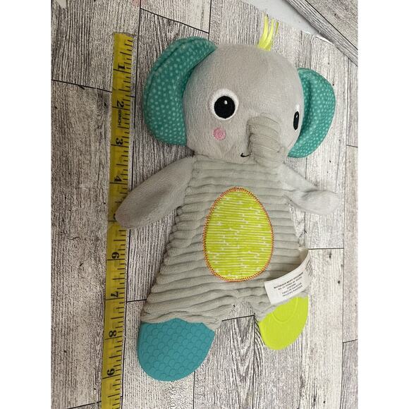 Bright Starts Elephant Toy Lot Plush Lovey Teether Crinkle Book Stuffed Animal - Picture 6 of 9
